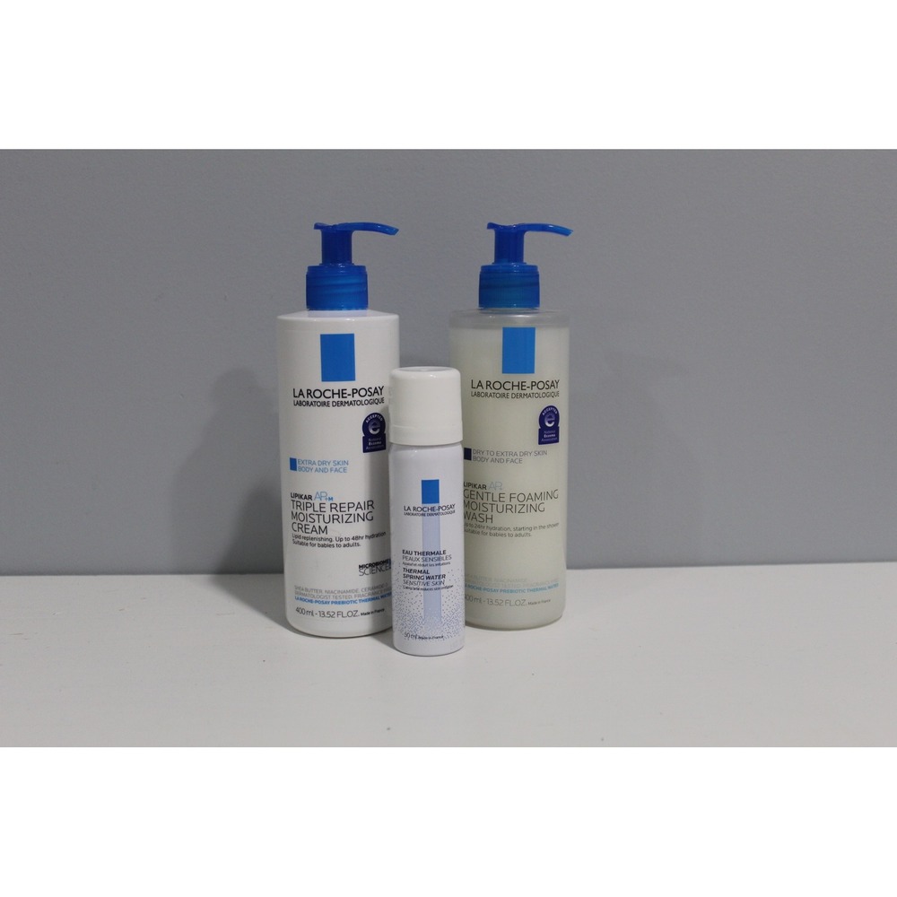 La Roche-Posay Lipikar Triple Repair Cream Foaming Wash & Thermal Spring Water